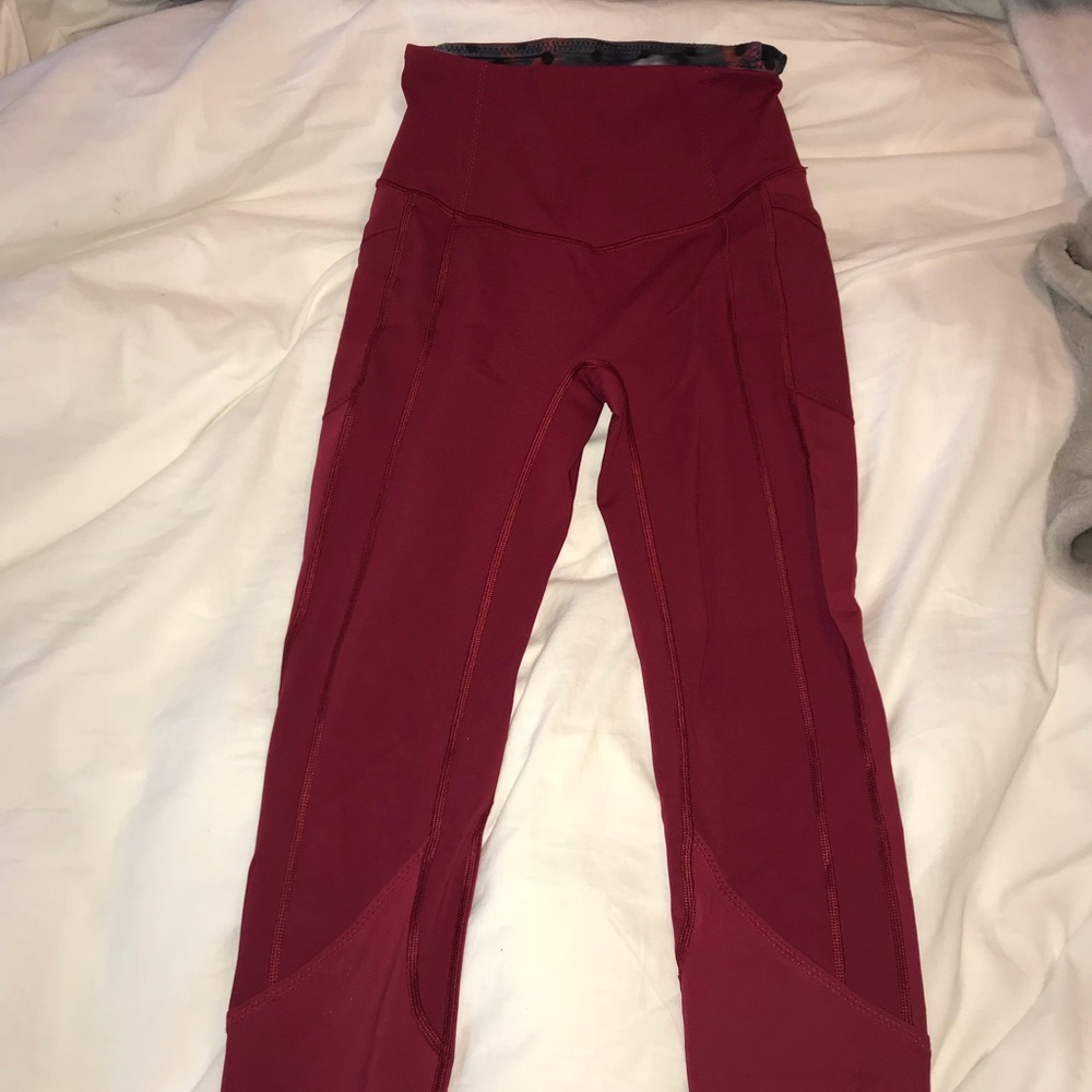 Red lululemon leggings